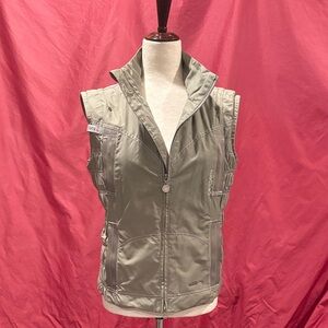 sage green equestrian style vest